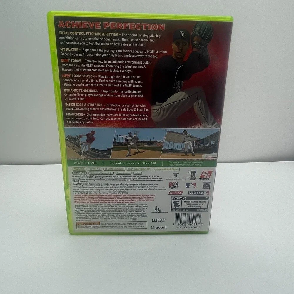 MLB 2K13 X360 Baseball (Microsoft Xbox 360, 2013) Complete W/ Manual